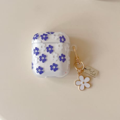 春向け Airpods第四世代ケース 花柄 キーチェーン付 AirpodsPro2ケース airpods3カバー 大人可愛い ギフトにおすすめ [M5187]