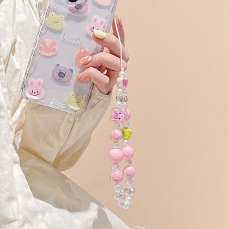レーザー光るスマホストラップ   キラキラ  綺麗 ハンド携帯ストラップ  女子力アップ  落下防止  便利  全機種対応  頑丈[M2941]