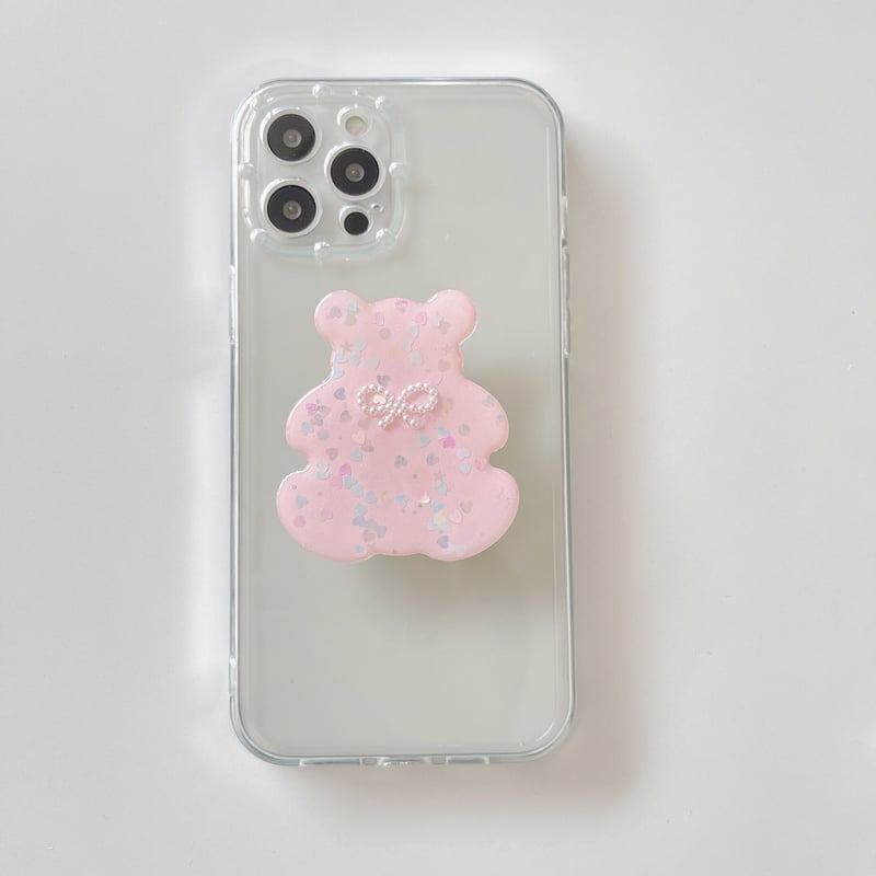 popsockets　クリスタル テディーベア ポップグリップ　１点 popsockets クリスタル テディーベア ポップグリップ 1点