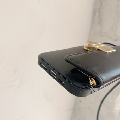 カード収納 iPhone13mini/13promaxケース  革製 紐付き iphone12 /11カバー  バック型 シンプル風コーデM1032