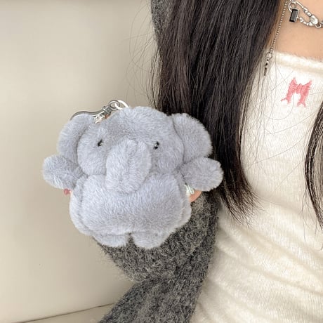 象ぬいぐるみ Airpods3/Pro2ケース かわいい エアーポッズケース 柔らかい 手さわりいい ギフトにおすすめ[M3808]