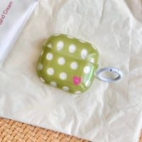 水玉模様とハート柄 AirpodsPro3ケース  光沢感 Airpods4/3カバー pro2/Pro1ケース 可愛い お揃いコーデにおすすめ[M6460]