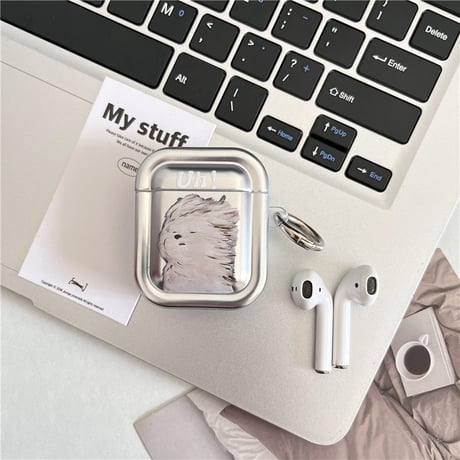 【Airpods4】犬ちゃん AirPodsPro2/Airpods3ケース シルバーカラー airpods3/2ケース かわいい ギフトにおすすめ[M3920]