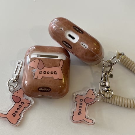 ギフトに最適 Airpods4ケース  可愛い犬ちゃん  Airpodspro2/proカバー Airpods3 チャーム/ストラップ付 キュート[M4791]