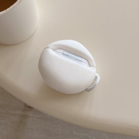 まんじゅう Airpods4ケース ギフトにおすすめ AirpodsPro2ケース airpods3/2カバー リング付き 面白い 食べ物デザイン[M5387]