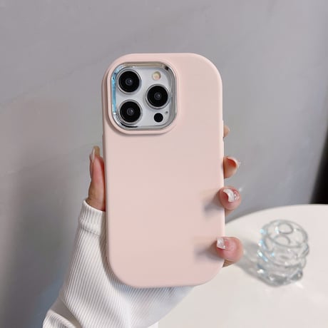 シリコン iPhone15/15proケース 無地 アイフォン14/13/12ケース イエロー ピンク ホワイト シンプル[M3545]