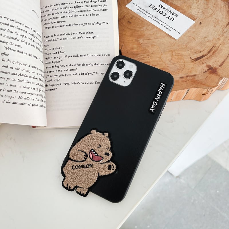ペアお揃いクマさん iphone12/11ケース bear iphoneXR/SE2ケース