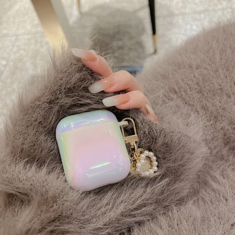 レーザー光る AirPodsPro2ケース 貝殻 真珠アクセサリー airpods3/2カバー 光る  お揃い ギフトにおすすめ[M2549]