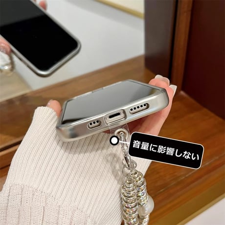 おしゃれストラップ付 iphone15/14proケース  リボン柄  iphone13pro/12/11カバー 黄ばまない 可愛い きれいめコーデ[M4331]