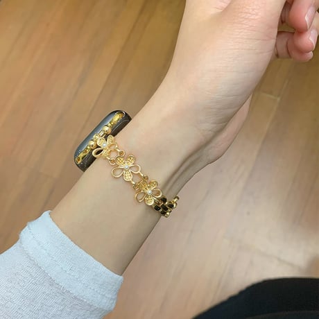 バレェ風花  AppleWatchバンド メタル AppleWatchベルト Series 11/10/9/8 SE3/2  Ultra3/2/1 高級感高品質 エレガント[M6245]