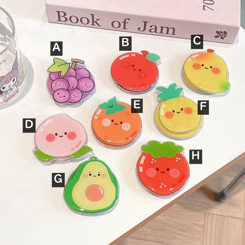 可愛い MagSafe対応スマホグリップ にこちゃん果物 磁石グリップ