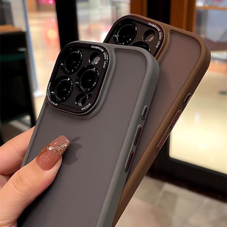 指紋防止 iPhone16pro/16promaxケース 耐衝撃 iphone15pro/14/13promax/12カバー カメラ保護 丈夫[M4672]
