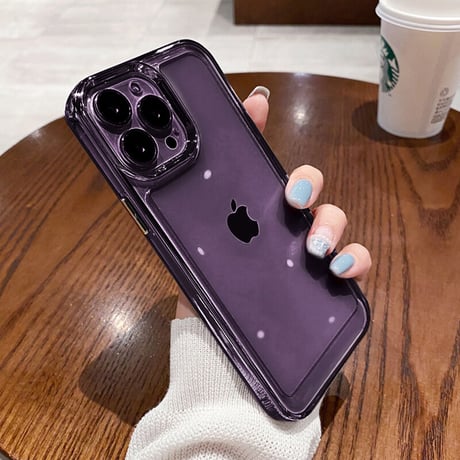 【iPhone16対応】黄ばまないアイフォン15pro/14promaxケース 高透明  高級感 メッキ 耐衝撃加工[M2260]