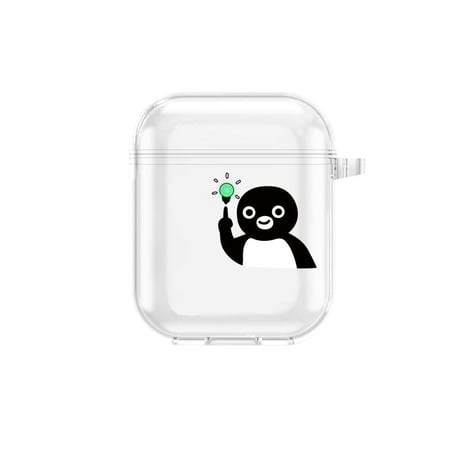ペンギン Airpods 4カバー 蓋を開けると光る AirpodsPro2/3ケース 可愛い 面白い クリアケース ショルダーチェーン [M4863]