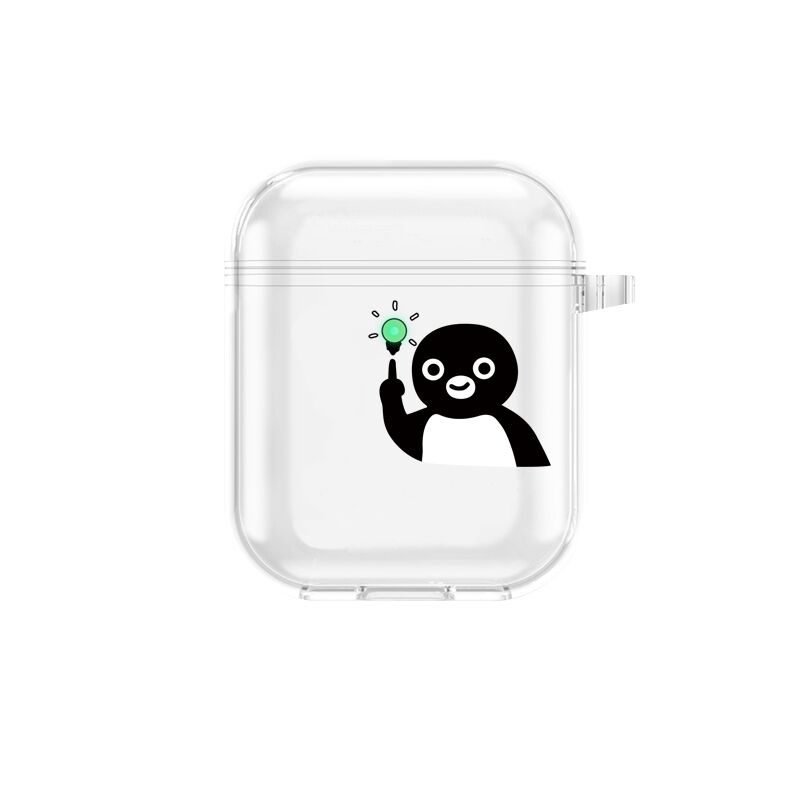 ペンギン Airpods 4カバー 蓋を開けると光る AirpodsPro2/3ケース