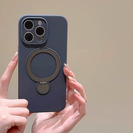 リング付 iPhone16/16Proケース Magsase対応 シリコン iPhone15/14Pro/13ケース 多機能 指紋防止 丈夫  [M4592]