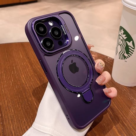 高機能高級感 iPhone17pro/16promaxケース MagSafeリングスタンドiphone15/14promax/13/12proカバー 耐衝撃 黄ばまない[M4058]