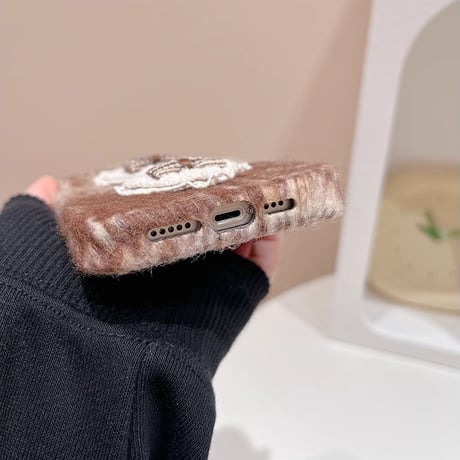 リボン iphone16Pro/15proケース 織物 iPhone14pro/13/12/11カバー  秋冬アイテム 女子力UP 人気品[M4895]