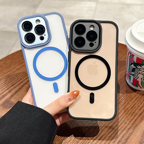 レンズ保護 iPhone16pro/15promaxケース Magsafe対応 耐衝撃加工 アイフォン14pro/13/promax/12カバー 黄ばまない 高品質 耐久性ある[M4903]