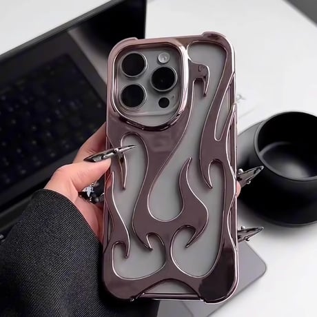 放熱 iPhone16Pro/16ProMaxケース 発熱軽減 冷却 iPhone15pro/14promax/13カバー つや感 透かし彫り[M4605]