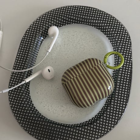 ストライプ柄 AirpodsPro3ケース オシャレ Airpods4カバー  AirpodsPro2/Pro1カバー リング付き オシャレさんにおすすめ[M6242]