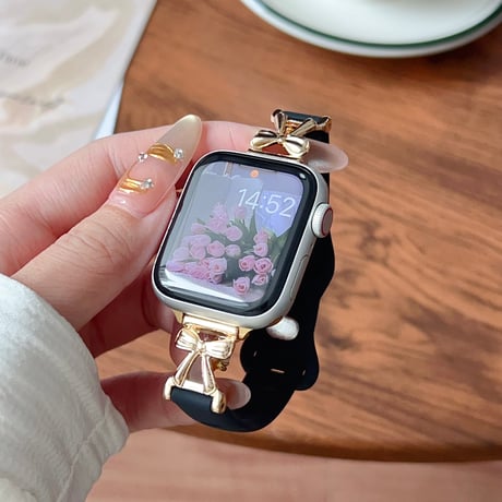 シリコン Applewatchバンド リボン アップルウォッチベルト Ultra3 series11 10 98 7 6 SE3 SE2  シンプル風 耐久性ある[M6263]