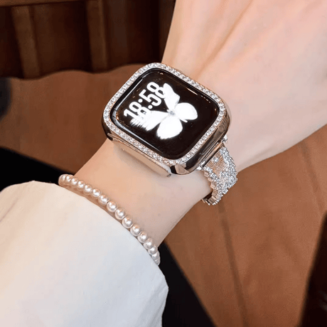 レーストリム  AppleWatchバンド エレガント AppleWatchベルト Series 11/10/9/8 SE3/2  Ultra3/2/1 高級感高品質  美しい[M6215]