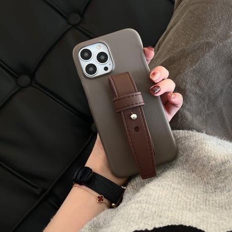 ベルト付 iPhone14pro/14promaxケース レザー製 高級感iphone13/12/11promaxカバー  頑丈  手さわりよい お揃い[M2363]