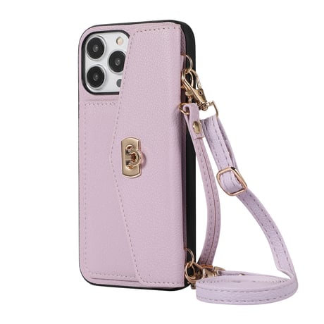 レザー カード入れ iphone14/14proケース ショルダー付き アイフォンSE3/13/12/11PROケース セレブ愛用 高級感 ガールズに人気[M2446]