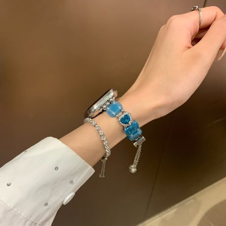 ダイヤ Applewatchバンド ストーンデコ きれいアップルウォッチバンド Ultra2/1/SE2/1/Series9/8/7/6/5 ガールズファッション[M4632]