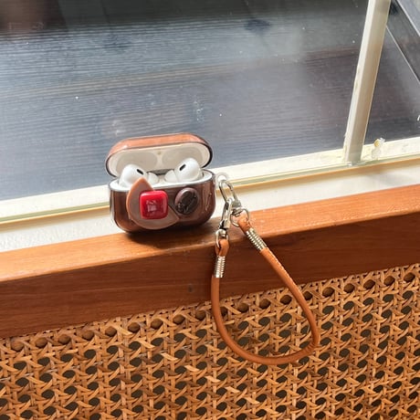 コーヒー豆 Airpods 4ケース レザーストラップ付 Airpodspro2/proカバー Airpods3/2 シック おしゃれ ギフトにおすすめ[M4994]