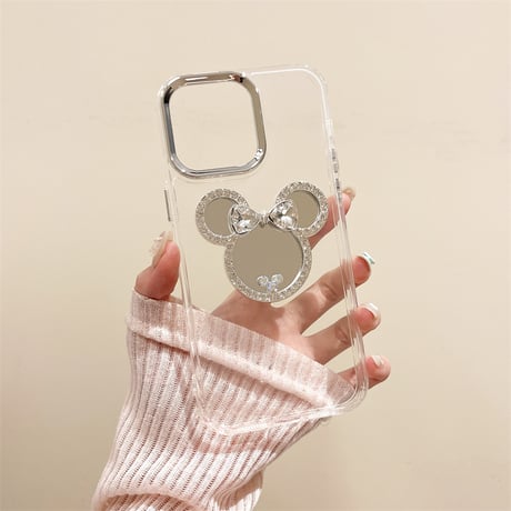 ジュエリーミラー iPhone16/16Proケース 透明 iPhone15/14plus/12カバー おしゃれ 人気品 [M4612]