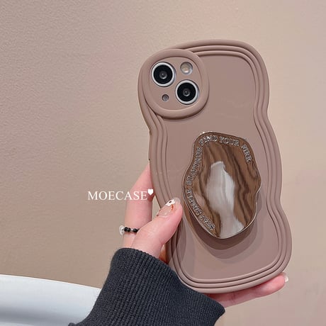 ミラーグリップ付  iphone14pro/14promaxケース  高級感 iphone13/12/11カバー 指紋防止  落下防止 実用 [M2478]