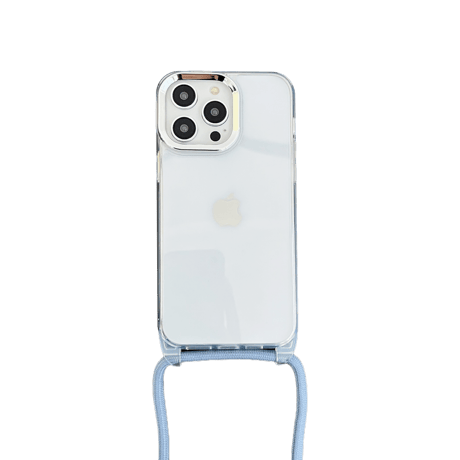 紐付き iPhone14/13ケース 高透明クリア アイフォン12/11カバー 便利 首掛け/肩掛け 長さ調整可[M3205]