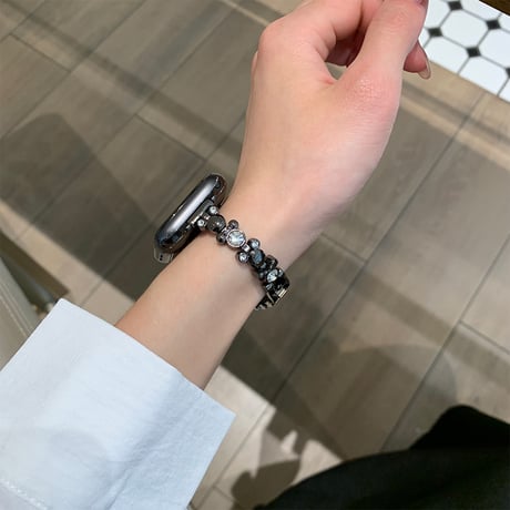 高級感ダイヤ AppleWatchバンド おしゃれ金属 アップルウォッチバンド Series10/9 Ultra series8 7 6 5 4  3 2 SE SE2 高品質 人気[M5319]