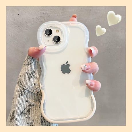 スタンド付波紋枠 iPhone13/14ケース 指紋防止マットクリア アイフォン12pro/11カバー シンプル 黄ばまない 頑丈 男女向け[M2987]