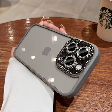 大人気 iPhone16pro/16plusケース キラキラカメラカバー 黄ばまない  iphone15pro/14/13/12proケース 丈夫 シック[M3861]