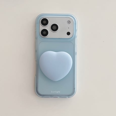 パステルカラー iPhone17/17Proケース ハートグリップ iPhone16Pro/15pro/14ProMaxケース マット 指紋防止[M6476]