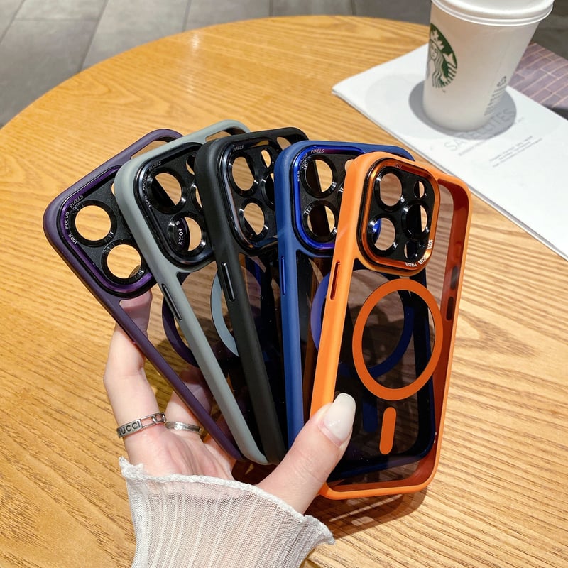 ナチュラルチタン iPhone15pro/15promaxケース ブラックチタン Magsaf