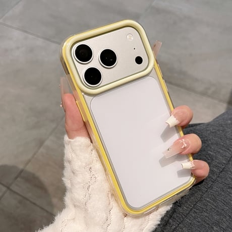 クリア iPhone17Pro/17ケース カラーフレーム iPhone17Promax/16Pro/15ケース シンプル風 頑丈[M6534]