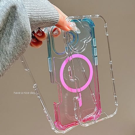 耐衝撃 MagSafe対応 iPhone16pro/16promaxケース 三重構造 頑丈 iPhone15pro/14promax/13/12カバー 黄ばまない 耐久性ある [M5046]
