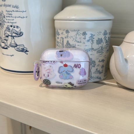 象 Airpods Pro3ケース かわいい Airpods4/3カバー pro2/pro1 リング/キーホルダー 韓国風[M6258]