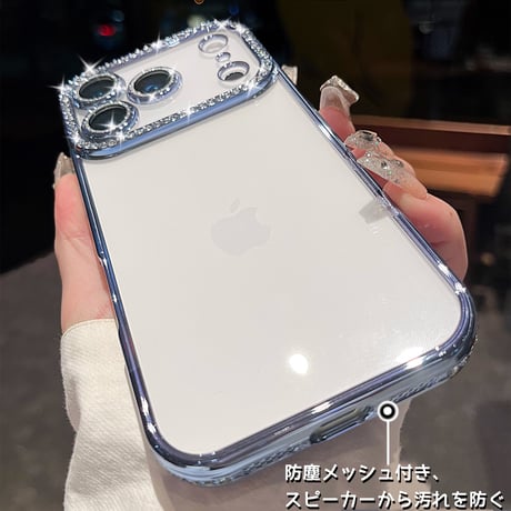 【iPhone17対応】ジュエリーデコ iPhone17e/16/14/15proケース  キラキラ オシャレ綺麗アイフォン13/12proカバー 高品質 カメラレンズフィルム付き [M1537]