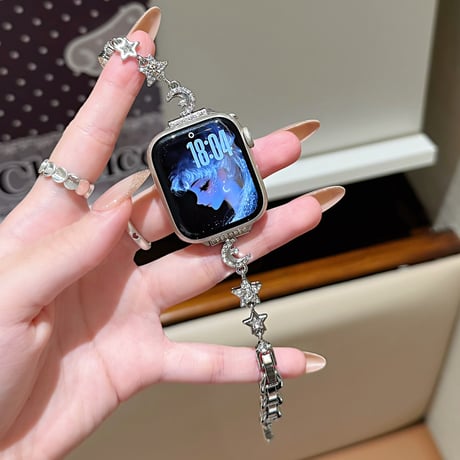 月と星 AppleWatchバンド ダイヤデコ メタル AppleWatchベルト Series 11/10/9/8 SE3/2  Ultra3/2/1 高級感高品質 [M6517]