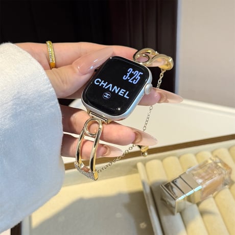 クリップ型 AppleWatchバンド ダイヤデコ 高品質 金属 アップルウォッチ10/9 ベルト Ultra3/2/1 Series 10/9/8 SE3/2/1 おしゃれ[M5457]