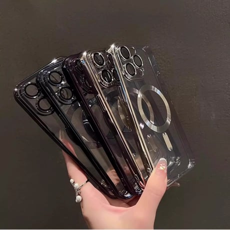 ワイヤレス充電 iPhone16Pro/16Promaxケース MagSafe 黄ばまないiPhone15pro/14/13カバー レンズ保護 ソフトケース[M4801]