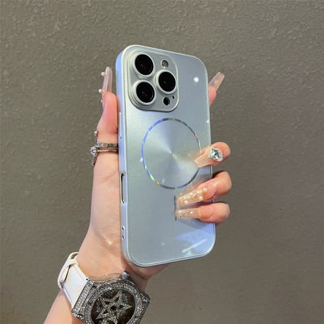 キラキラ iPhone16Pro/16plusケース 耐衝撃 Magsafe対応 iPhone15promax/14/13proカバー 高級感 全面保護 贅沢 存在感抜群[M5411]