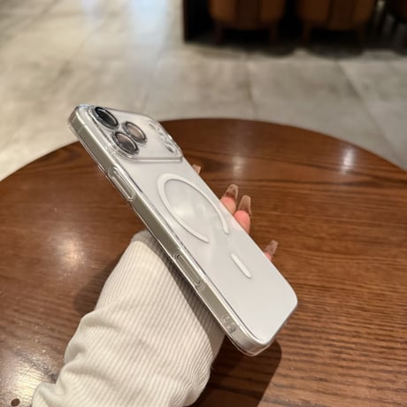 MagSafe対応 iPhone17ProMax/16proケース クリア 高透明度 レンズフイルム付シンプル 高品質 ハードケース[M3481]