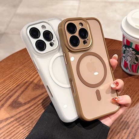 レンズ保護 iPhone16pro/15promaxケース Magsafe対応 耐衝撃加工 アイフォン14pro/13/promax/12カバー 黄ばまない 高品質 耐久性ある[M4903]