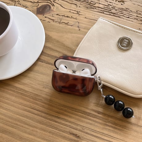 秋冬に流行る Airpods4ケース  ヒョウ柄 グリーン/ブラウン Airpodspro2/proカバー Airpods3 光沢感 キーチェーン付き [M4819]